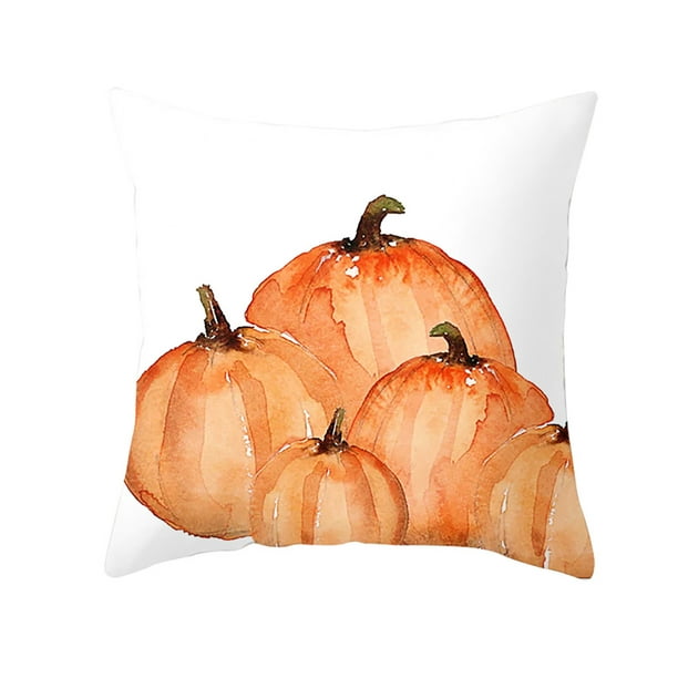 18"Fall Halloween Pumpkin Pillow Case Waist Throw Cushion Cover Sofa Home Decor